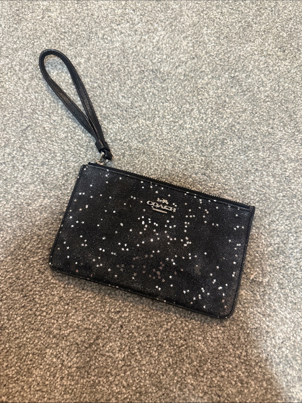 Coach Black Star-Accent Wristlet